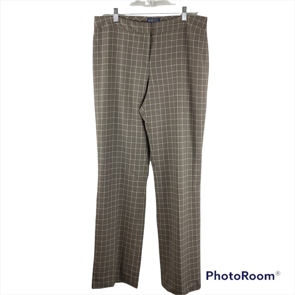 Pendleton Wool Tan Windowpane Trouser Pants - image 1